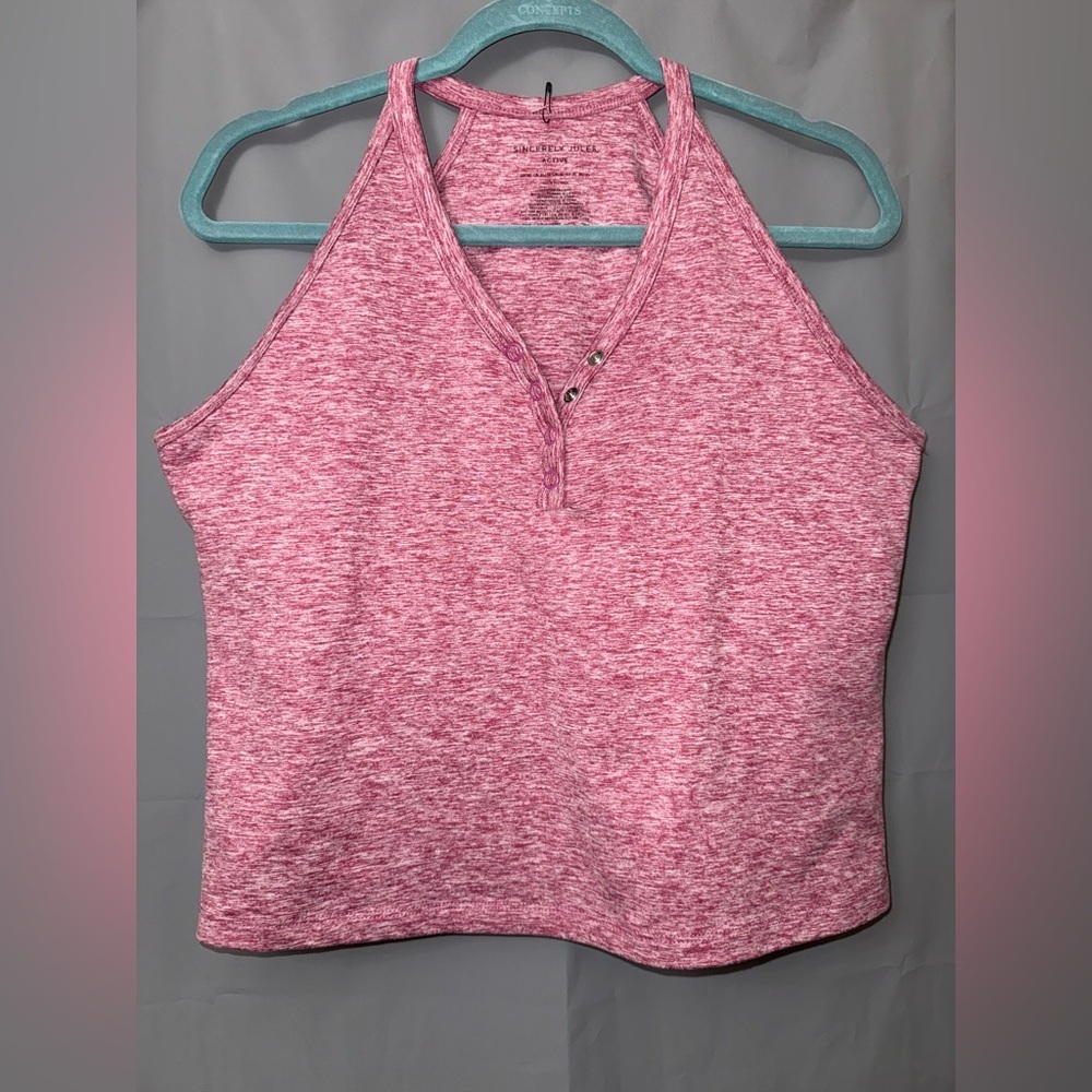 NWOT SINCERELY JULES Active Top Women XL With Built In Bra